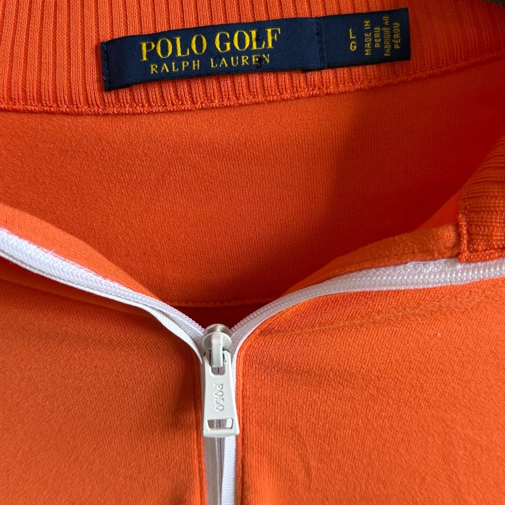 Ralph Lauren Bright Orange Polo Golf Zip-Up